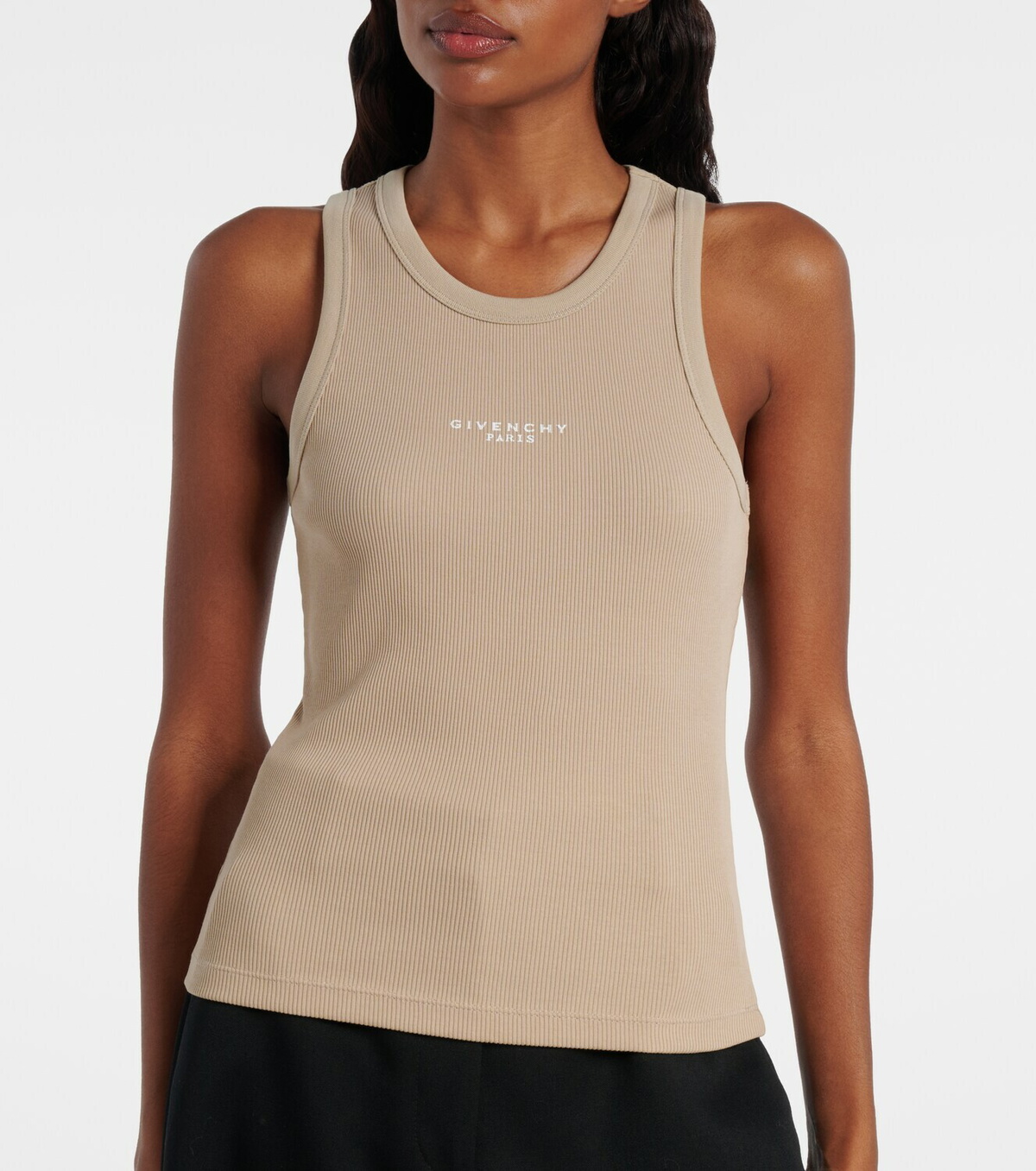 Givenchy Logo ribbed-knit cotton jersey tank top
