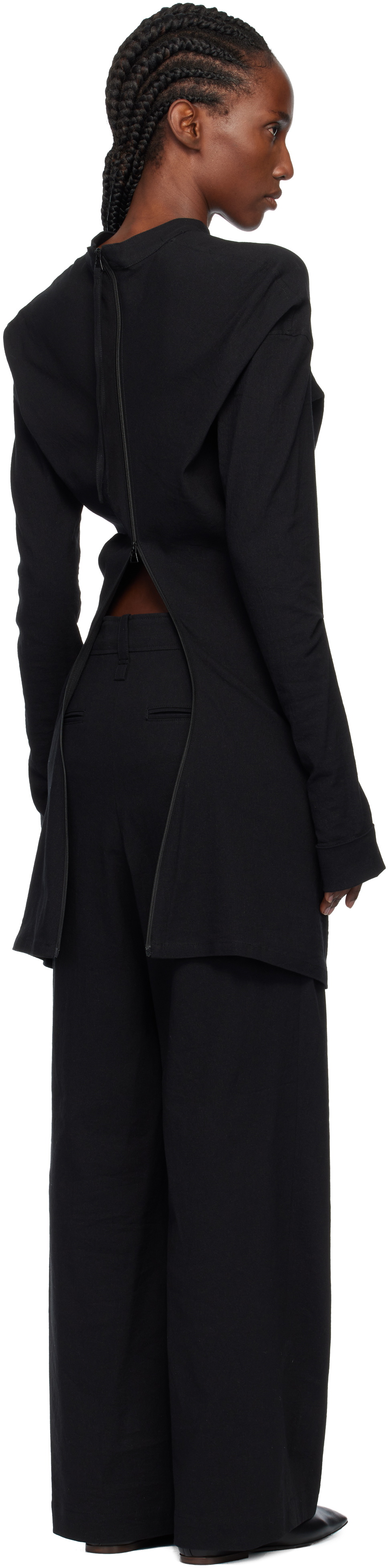 ISSEY MIYAKE Black 'Like Torso Like Shirt' Minidress