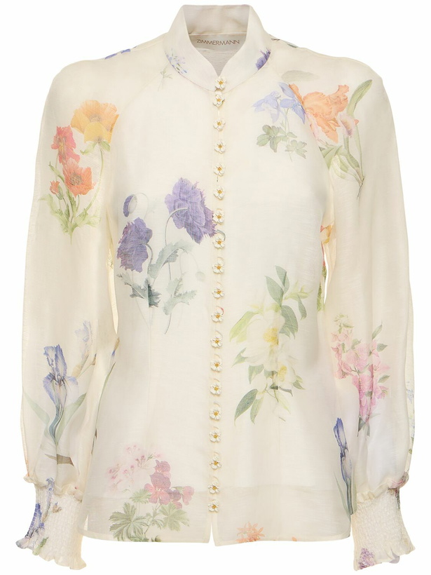 Photo: ZIMMERMANN Natura Flowers Printed Silk Linen Blouse