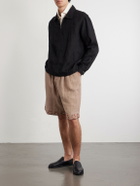 Kartik Research - Embellished Linen Blouson Jacket - Black