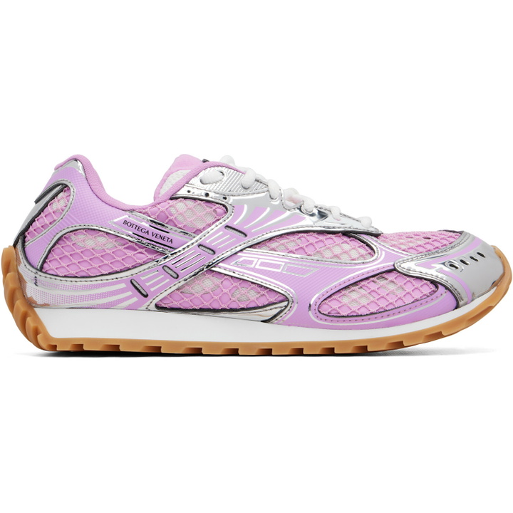 Photo: Bottega Veneta Pink & Silver Orbit Sneakers