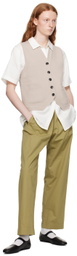 Margaret Howell Khaki Wide-Leg Lounge Pants