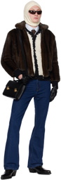 Ernest W. Baker White Crewneck Cardigan
