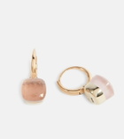 Pomellato - Nudo Petit 18kt rose and white gold earrings with rose quartz