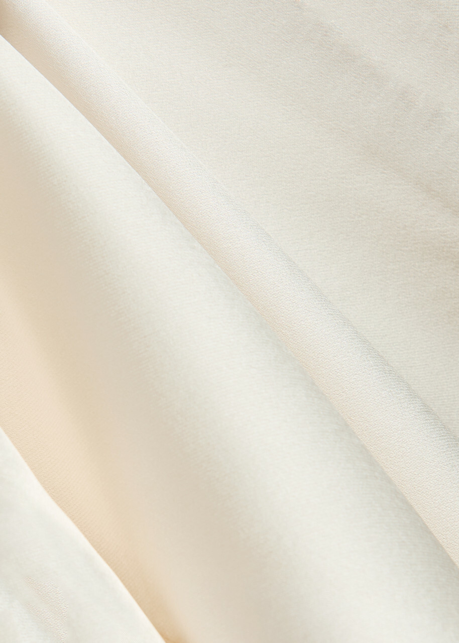 Giuliva Heritage The Anna Double-breasted Satin Blazer Ivory