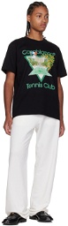 Casablanca SSENSE Exclusive Black Tennis Club Icon T-Shirt