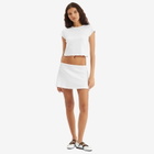 SKIMS Women's Drop Needle Pointelle Mini Skirt in Snow