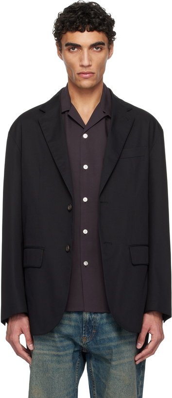 Photo: WACKO MARIA Black Unconstructed Blazer