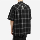mastermind JAPAN Men's Ombre Checked Vacation Shirt in Black