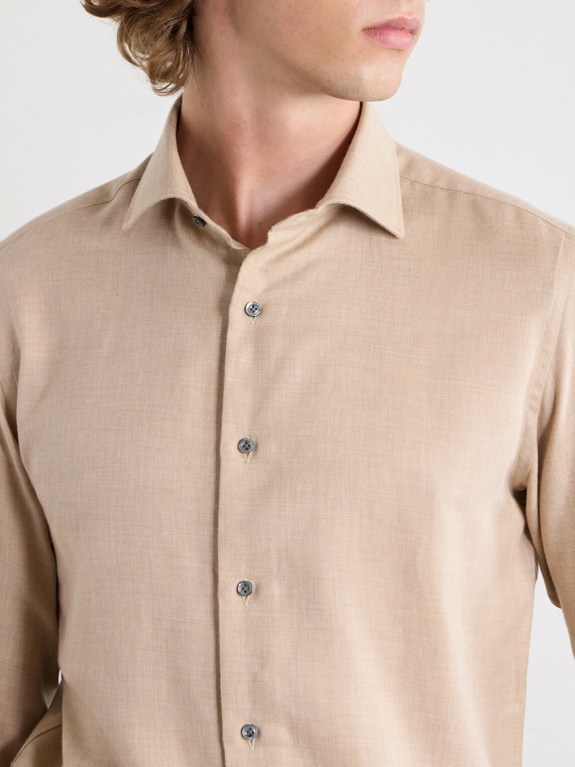 Caruso - Cotton and Cashmere-Blend Shirt - Neutrals