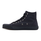 Maison Margiela Navy Canvas Tabi High-Top Sneakers