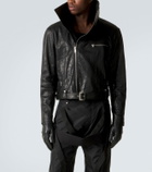 Rick Owens Dracubiker belted leather jacket