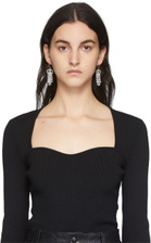 Gucci Silver Interlocking G Crystal Hoop Earrings