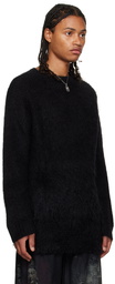 Yohji Yamamoto Black Hand-Brushed Sweater