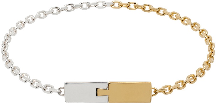 Photo: Bottega Veneta Gold & Silver Joint Chain Bracelet