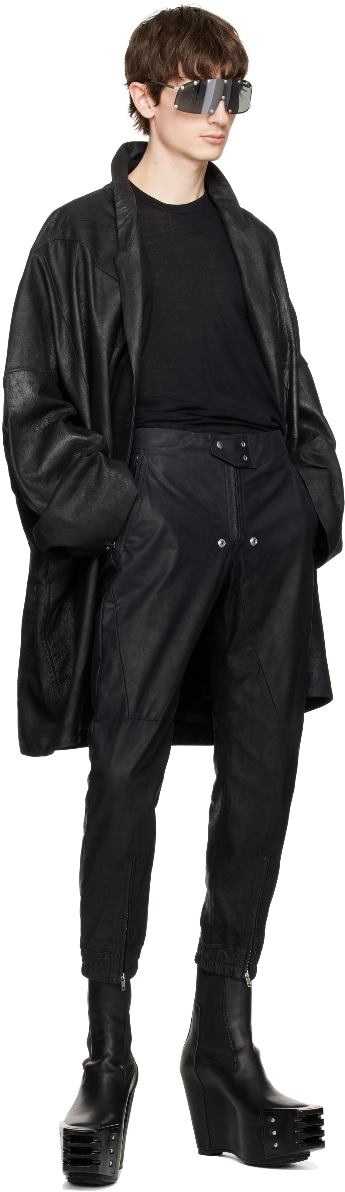 Rick Owens Black Hollywood Oversized Arrowhead JMF Leather Rick Owens Black Hollywood Oversized Arrowhead JMF Leather