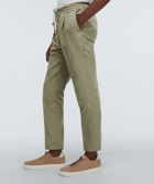 Brunello Cucinelli - Slim linen and cotton gabardine pants