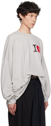 Magliano Gray 'I Suffer' Long Sleeve T-Shirt
