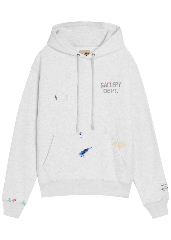 Photo: Gallery Dept. Paint Splatter-effect Cotton-blend Sweatshirt Grey
