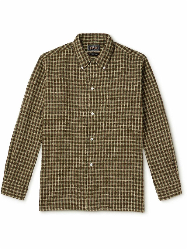 Photo: Beams Plus - Button-Down Collar Checked Cotton Shirt - Brown