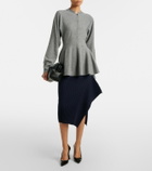 Stella McCartney Peplum virgin wool top