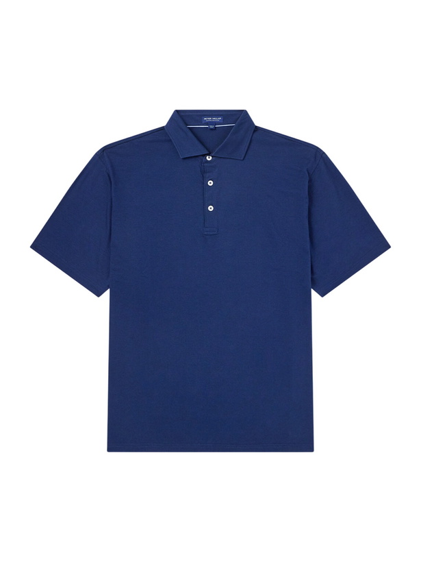 Photo: Peter Millar - Excursionist Stretch-Cotton and Modal-Blend Polo Shirt - Blue