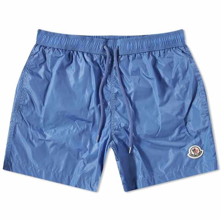 Photo: Moncler Men's Zip Pocket Swim Short in Blue