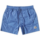 Moncler Men's Zip Pocket Swim Short in Blue