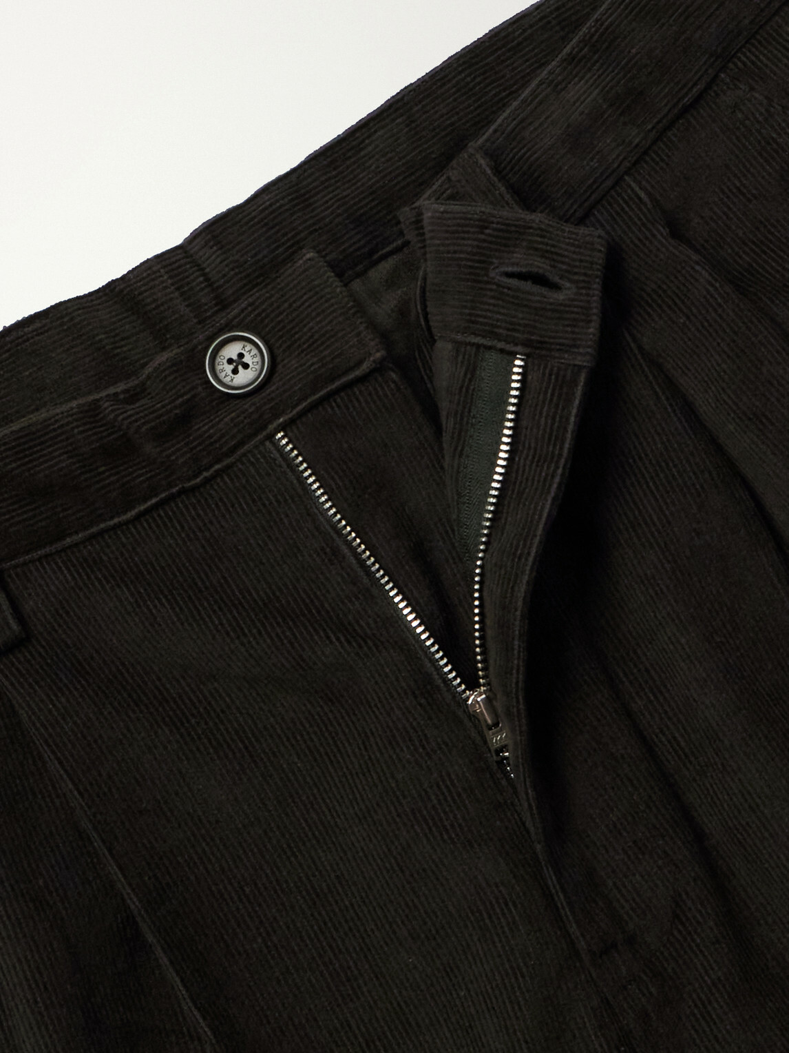 Kardo - Antonio Straight-Leg Cotton-Corduroy Suit Trousers - Green