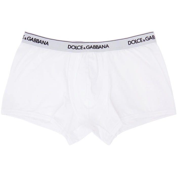 Photo: Dolce and Gabbana Two-Pack White Boxer Briefs