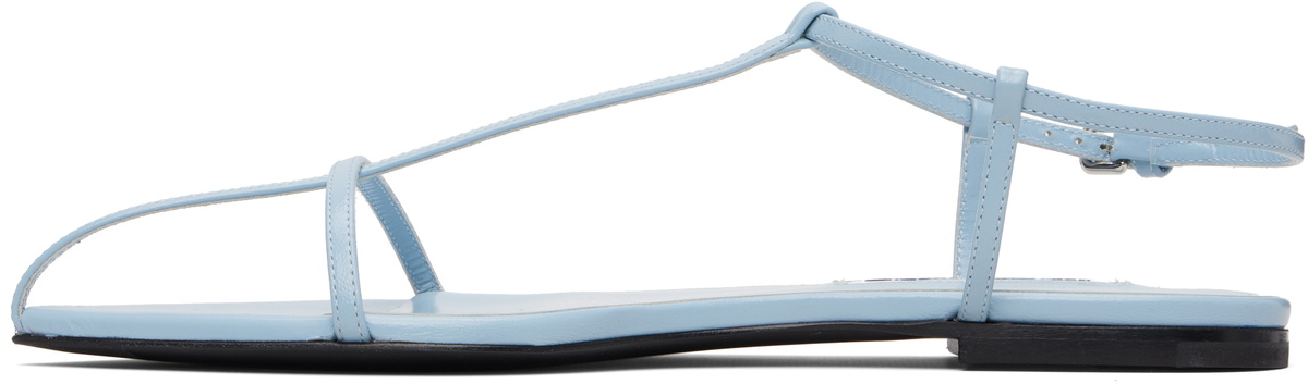 Jil Sander Blue Cage Flat Sandals