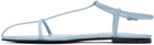 Jil Sander Blue Cage Flat Sandals