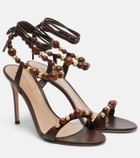 Gianvito Rossi Pandawa beaded leather sandals