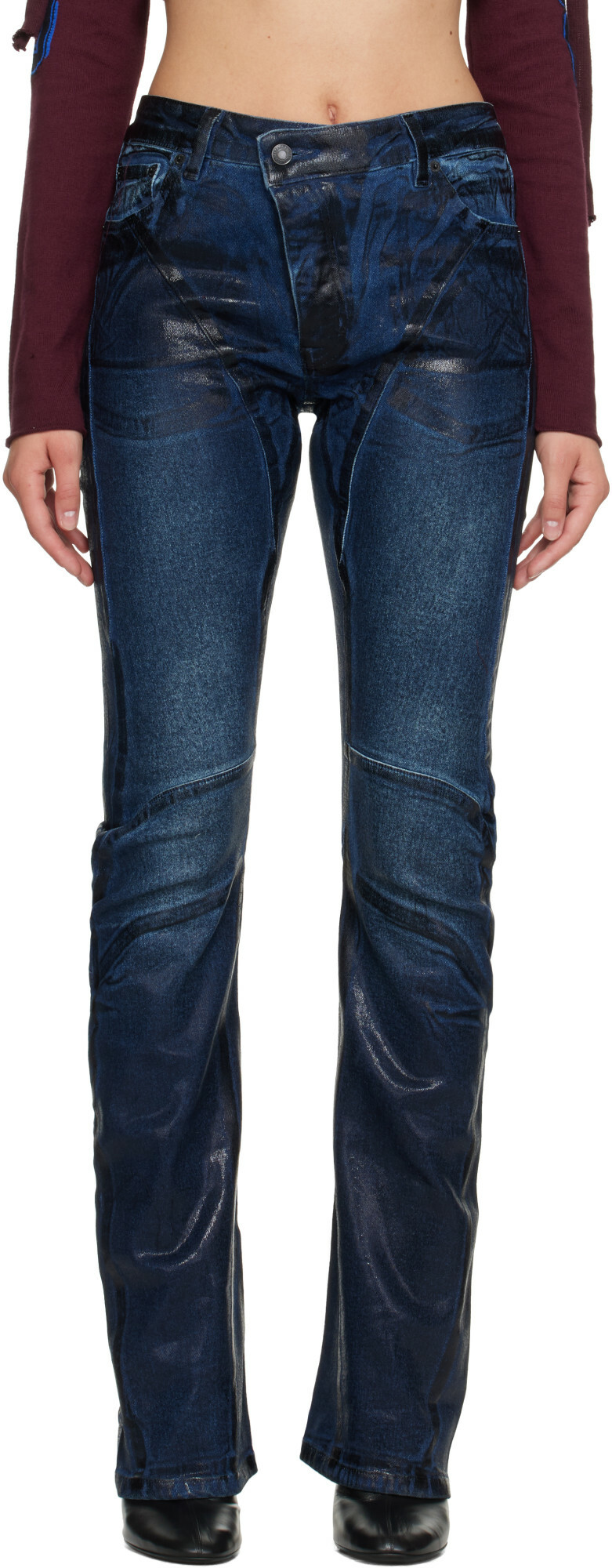 Ottolinger Blue Glazed Curve Jeans