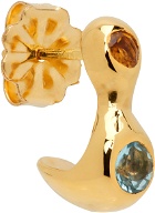 FARIS SSENSE Exclusive Gold Chamelle Gem Stud Single Earring