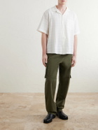 Corridor - Convertible-Collar Checked Cotton Shirt - White