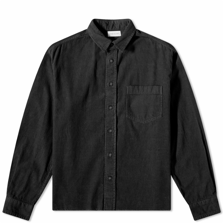 Photo: John Elliott Men's Corduroy Hemi Oversized Shirt in Black
