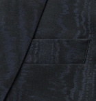 Richard James - Navy Slim-Fit Satin-Trimmed Wool-Moiré Tuxedo Jacket - Blue
