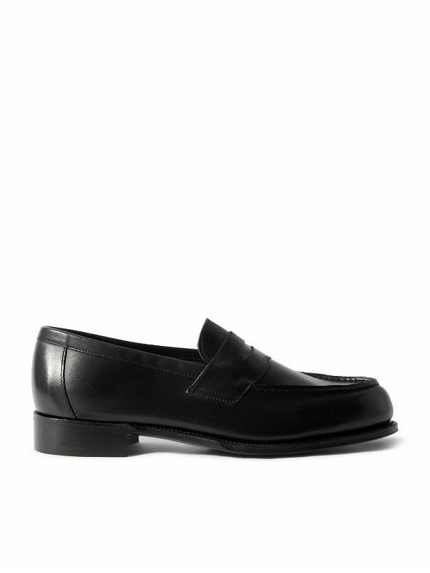 Photo: George Cleverley - Cannes Leather Penny Loafers - Black