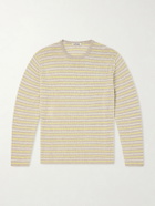 Auralee - Summer Striped Cashmere Sweater - Yellow