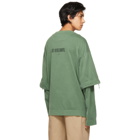 Juun.J Green Double Sleeve Long Sleeve T-Shirt