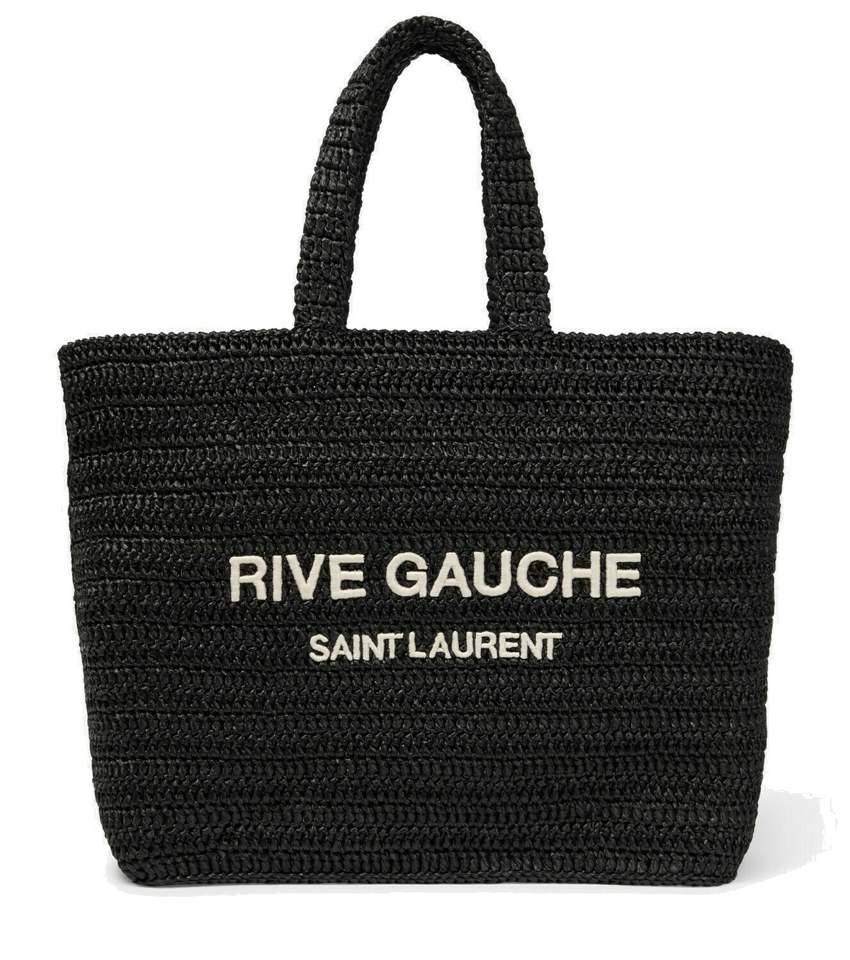 Saint Laurent Rive Gauche Medium raffia-effect tote bag Saint Laurent