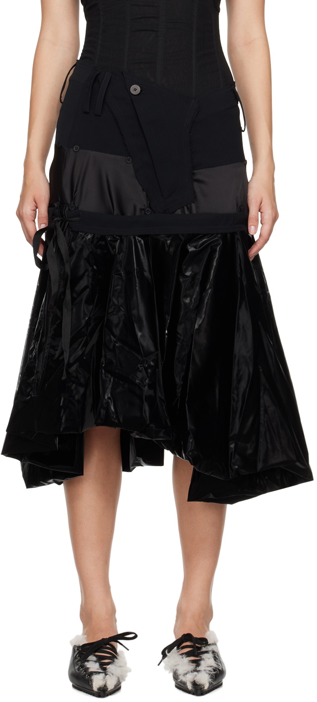 Ottolinger Black Layered Balloon Midi Skirt Ottolinger
