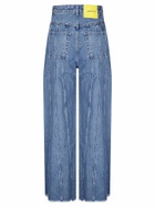 Marques'Almeida Denim Boyfriend Trousers With Seam Lines