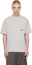 HELIOT EMIL Gray Printed T-Shirt