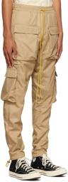 Rhude Tan Polyester Cargo Pants