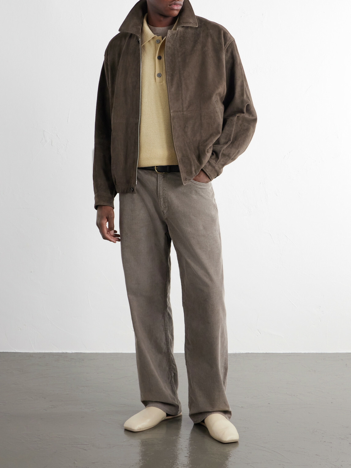 ssstein - Straight-Leg Cotton-Corduroy Trousers - Neutrals