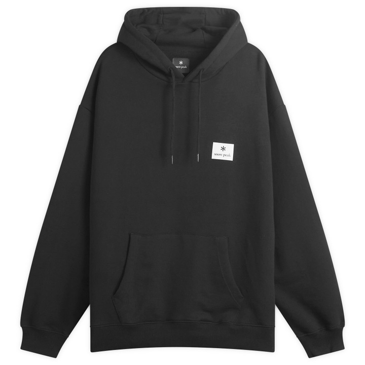 Photo: Snow Peak Men's NSD Square Logo Hoodie in Black