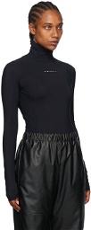MM6 Maison Margiela Black Nylon Bodysuit