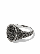 Yvonne Léon 18K Black Gold Diamond Signet Ring